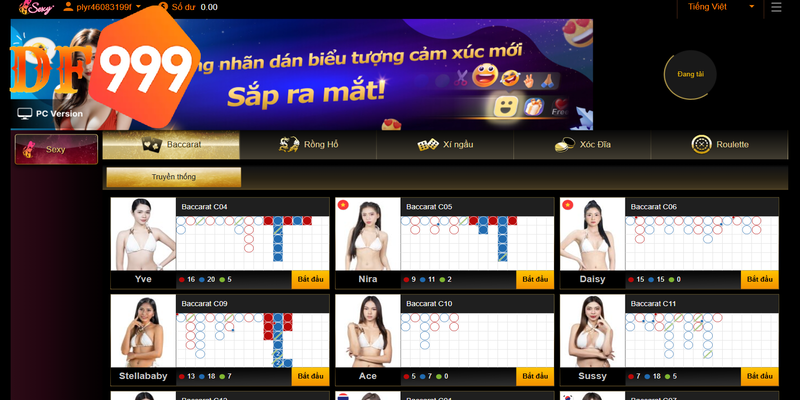 Game bài kinh điển Baccarat đa dạng lựa chọn